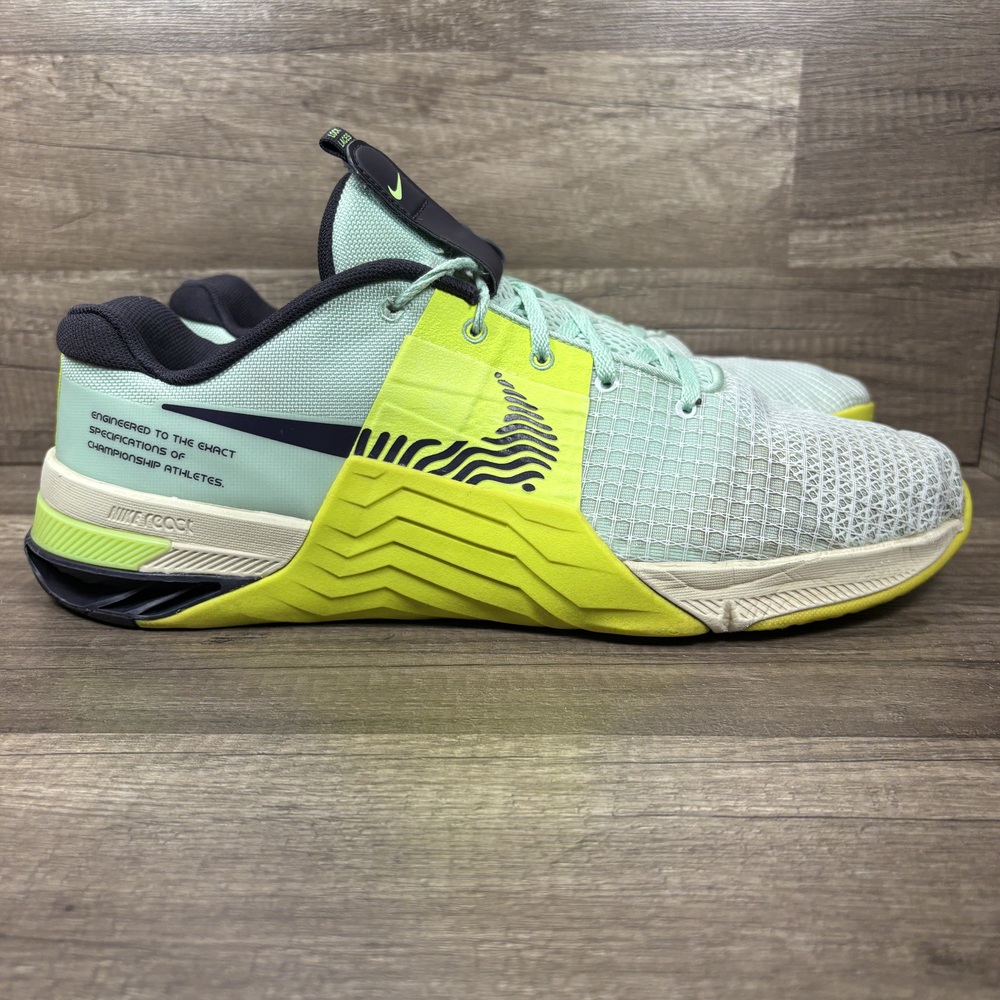 Nike Metcon 8 Green Yellow Mens US Size 14 EUR 48.5 DO9328-300 Sneakers